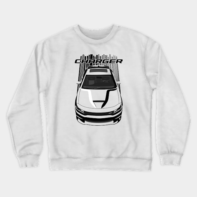 Charger - Dark Transparent/Multi Color Crewneck Sweatshirt by V8social